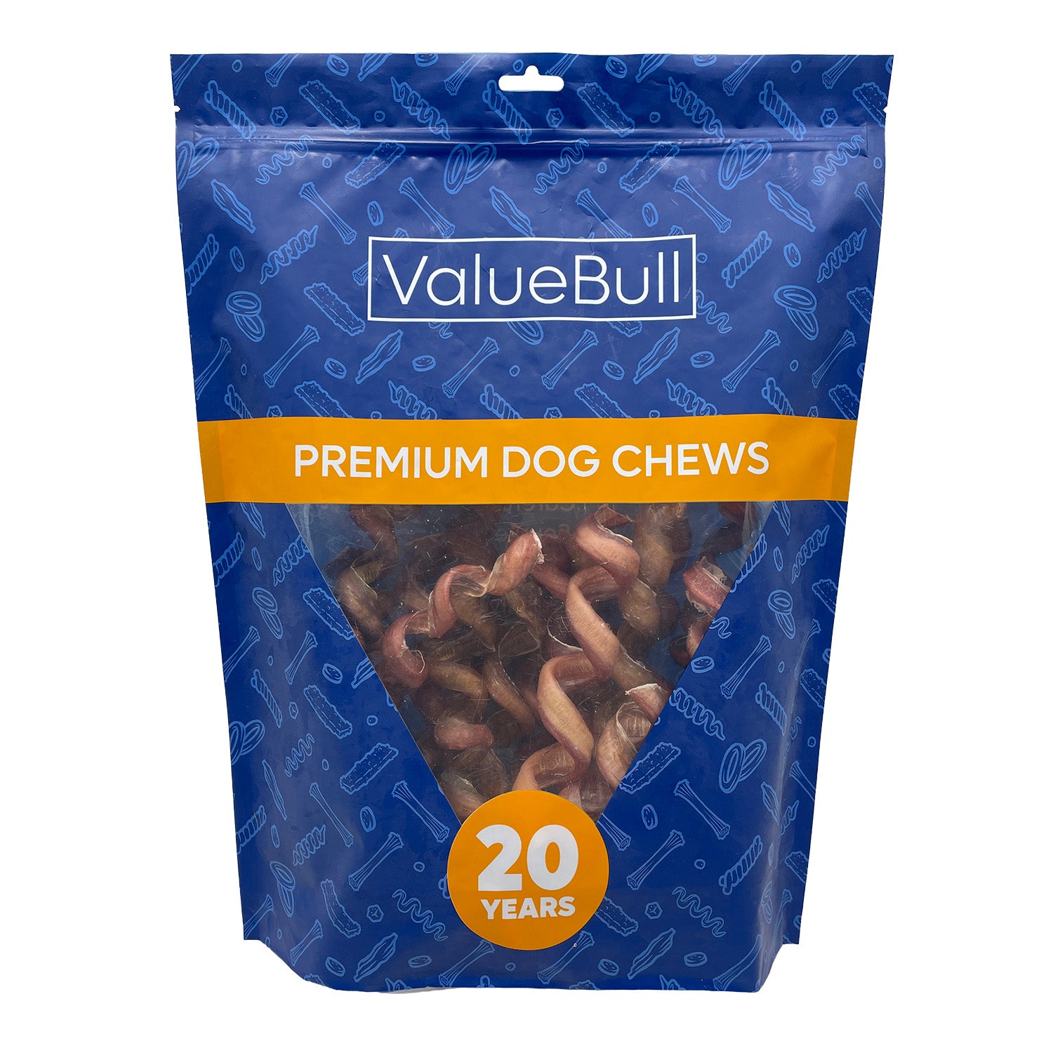 ValueBull Curly Bully Sticks, 6-9 Inch, 25 Count - Spirals - 25 Sticks