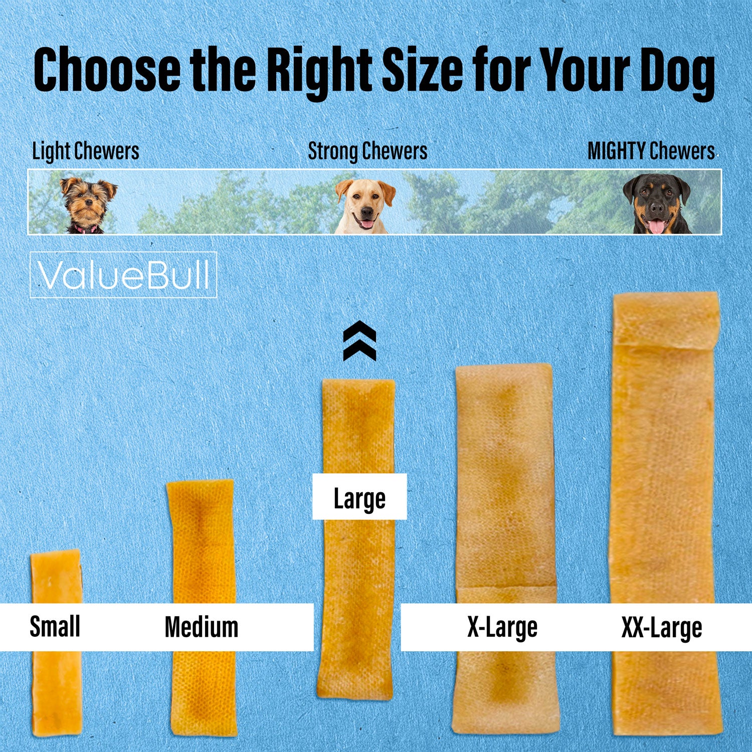 ValueBull Himalayan Yak Cheese Dog Chews, Large, 50 ct Wholesale Pack - Large - 50 Bars