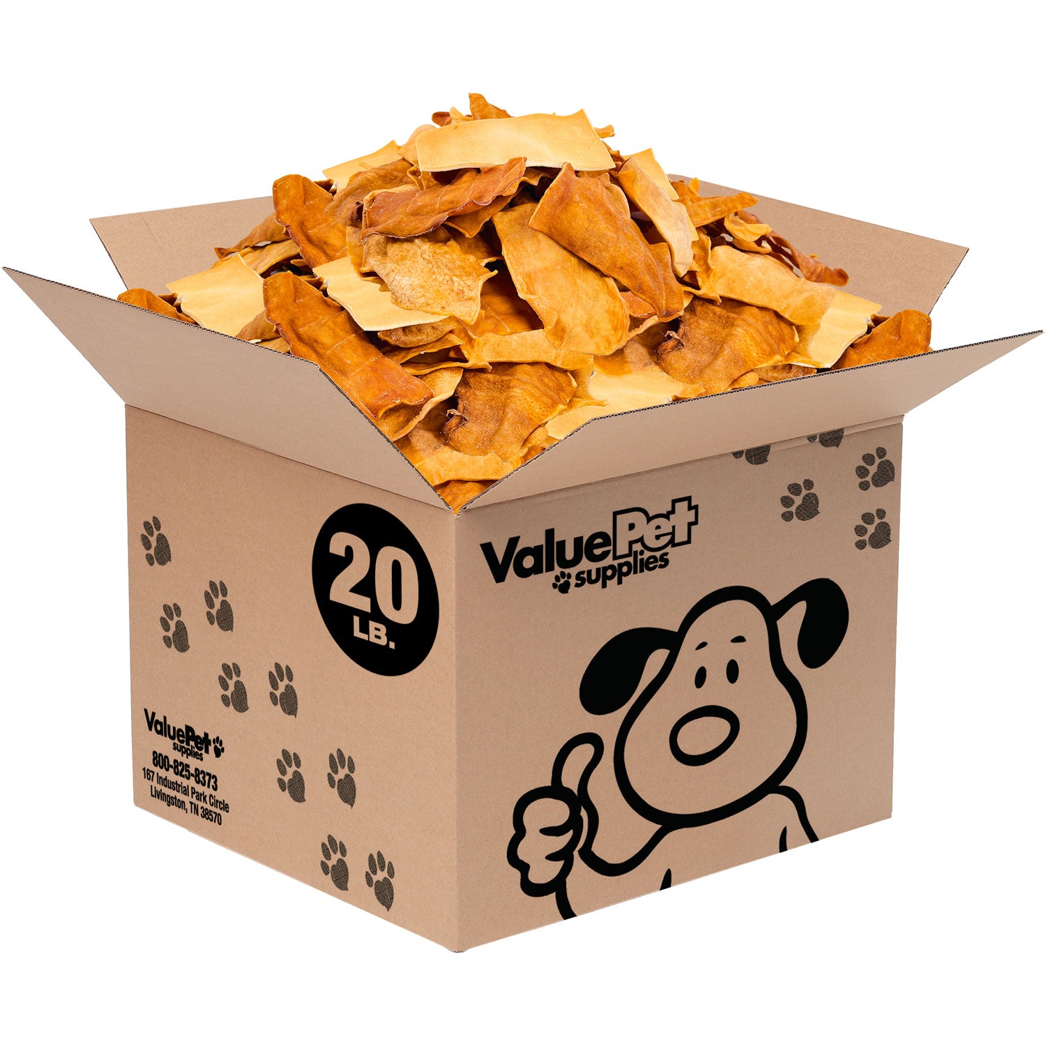 ValueBull USA Collagen Chips Dog Chews, Natural Long-Lasting Chicken Infused Dog Treats, 20 Pound Bulk Pack - Chicken - 20 Pound