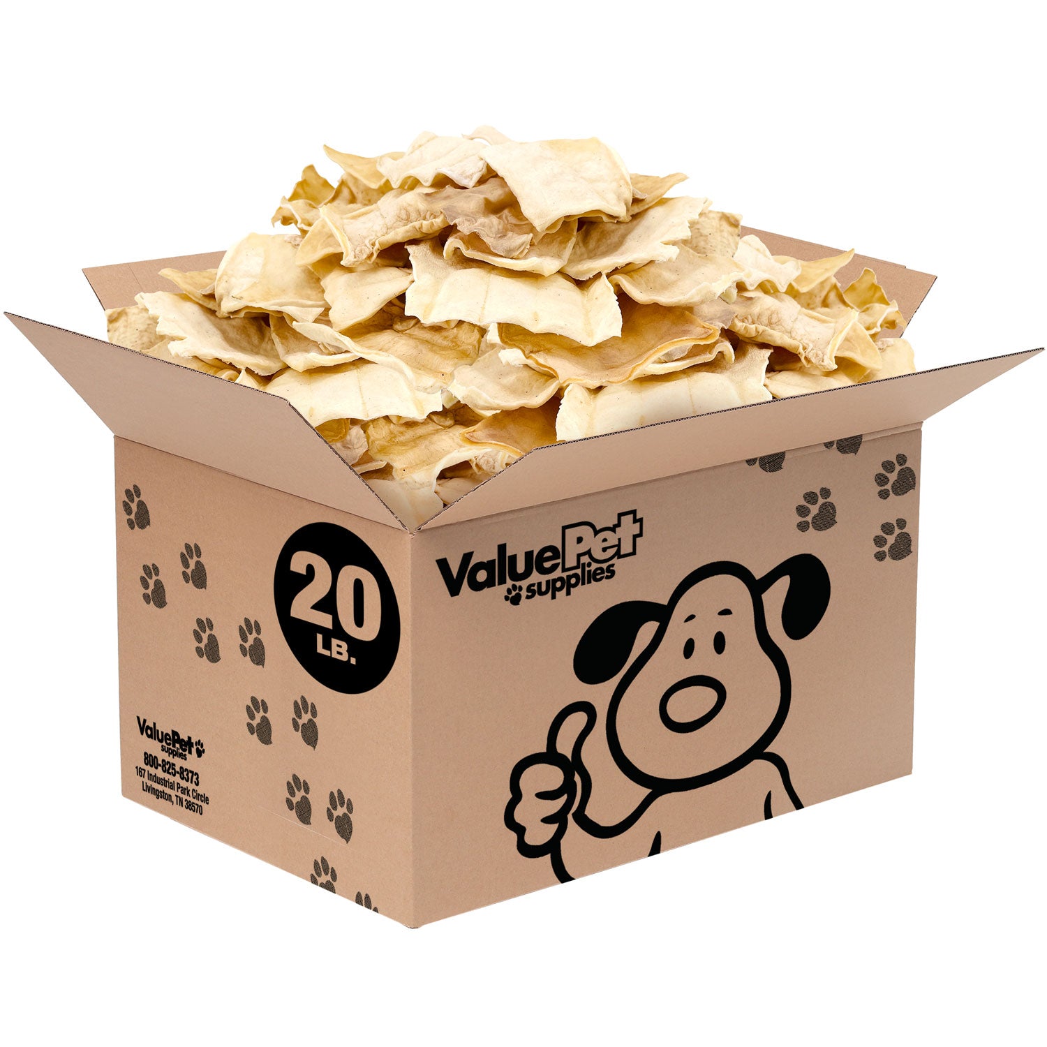 ValueBull USA Rawhide Chips, 20 Pound Bulk Pack - Natural - 20 Pound