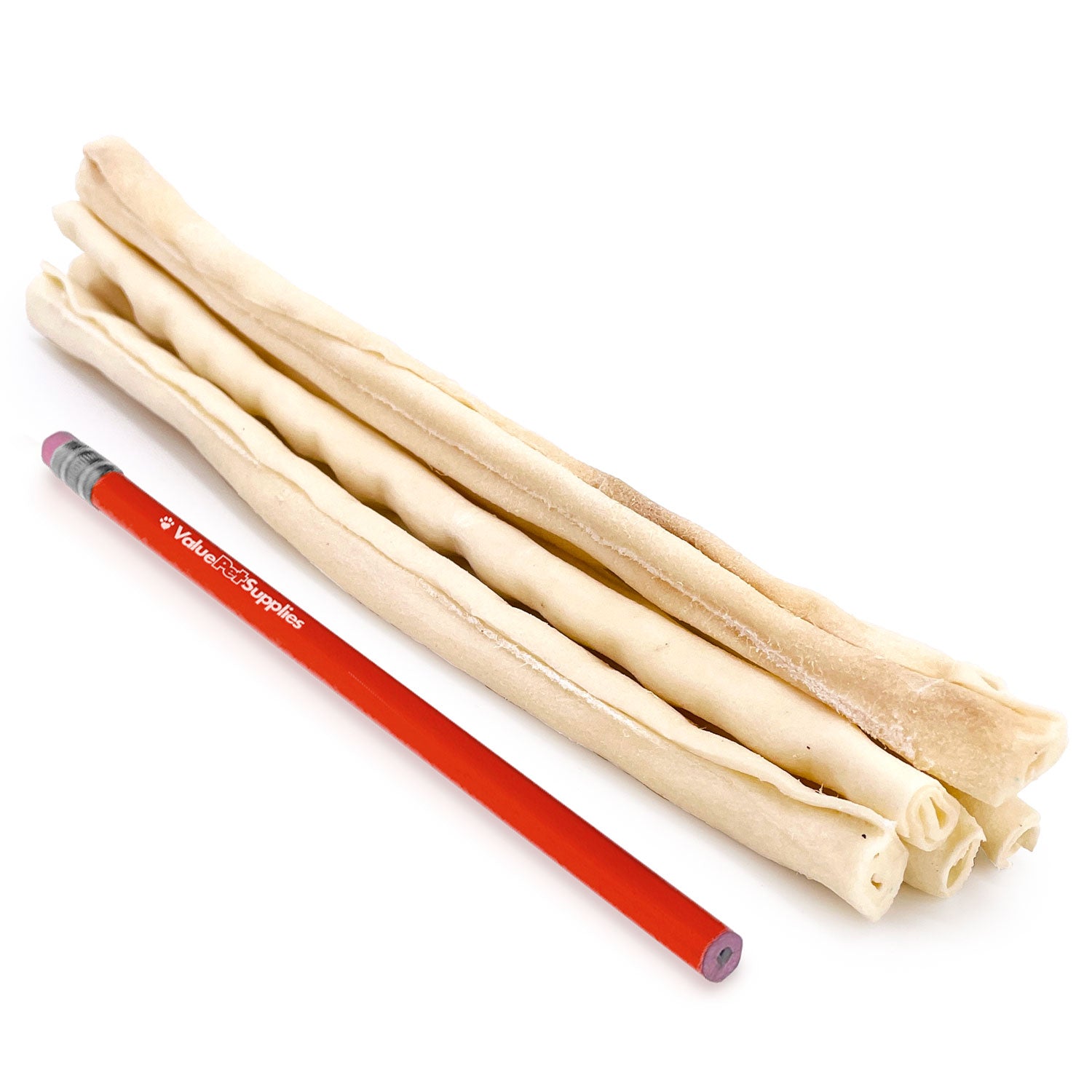ValueBull USA Retriever Rolls for Small Dogs, Premium Rawhide, Thin 10 Inch, 100 Count Bulk Pack - Natural - 100 Rolls