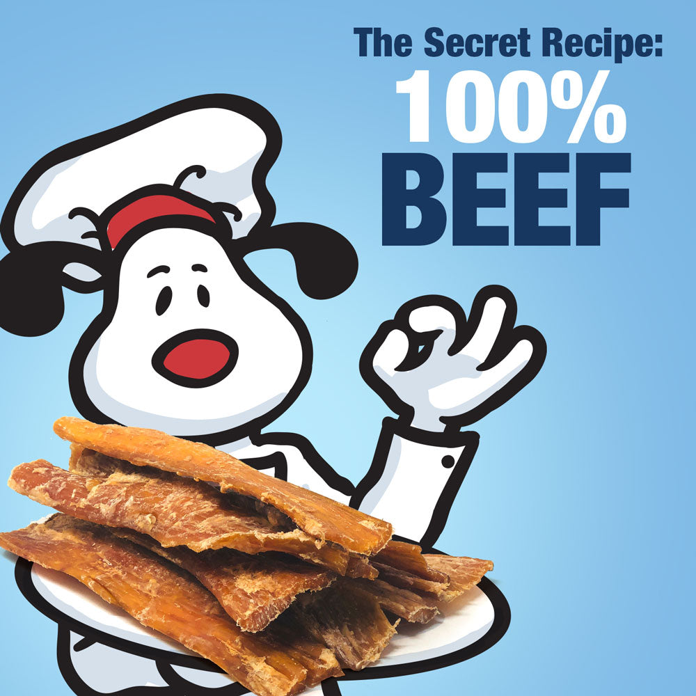 ValueBull Beef Backstrap Tendons for Dogs, 100 Count - Beef - 100 Tendons