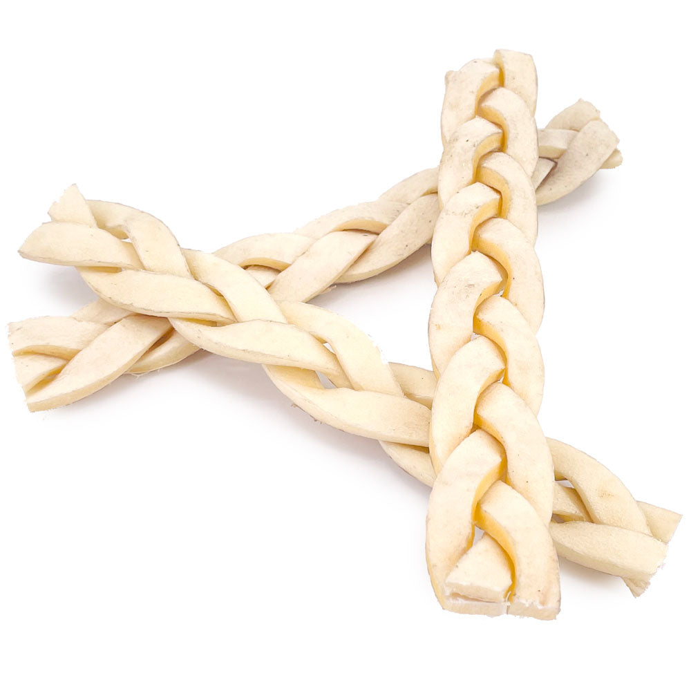 ValueBull Beef Cheek Braids, Long Lasting Dog Chews, 5-6 Inch, 200 Count Bulk Pack - Cheek - 200 Braids