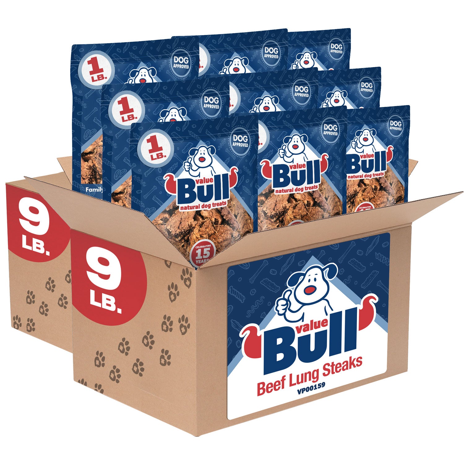 ValueBull USA Beef Lung Slices for Dogs, 18 Pounds - Lung - 18 Pound
