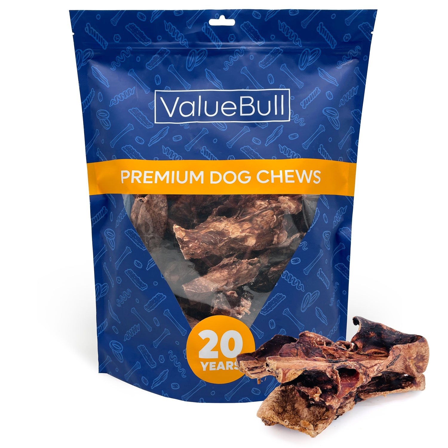 ValueBull Beef Lung Sticks, Premium 2 Pounds - Stick - 2 Pound