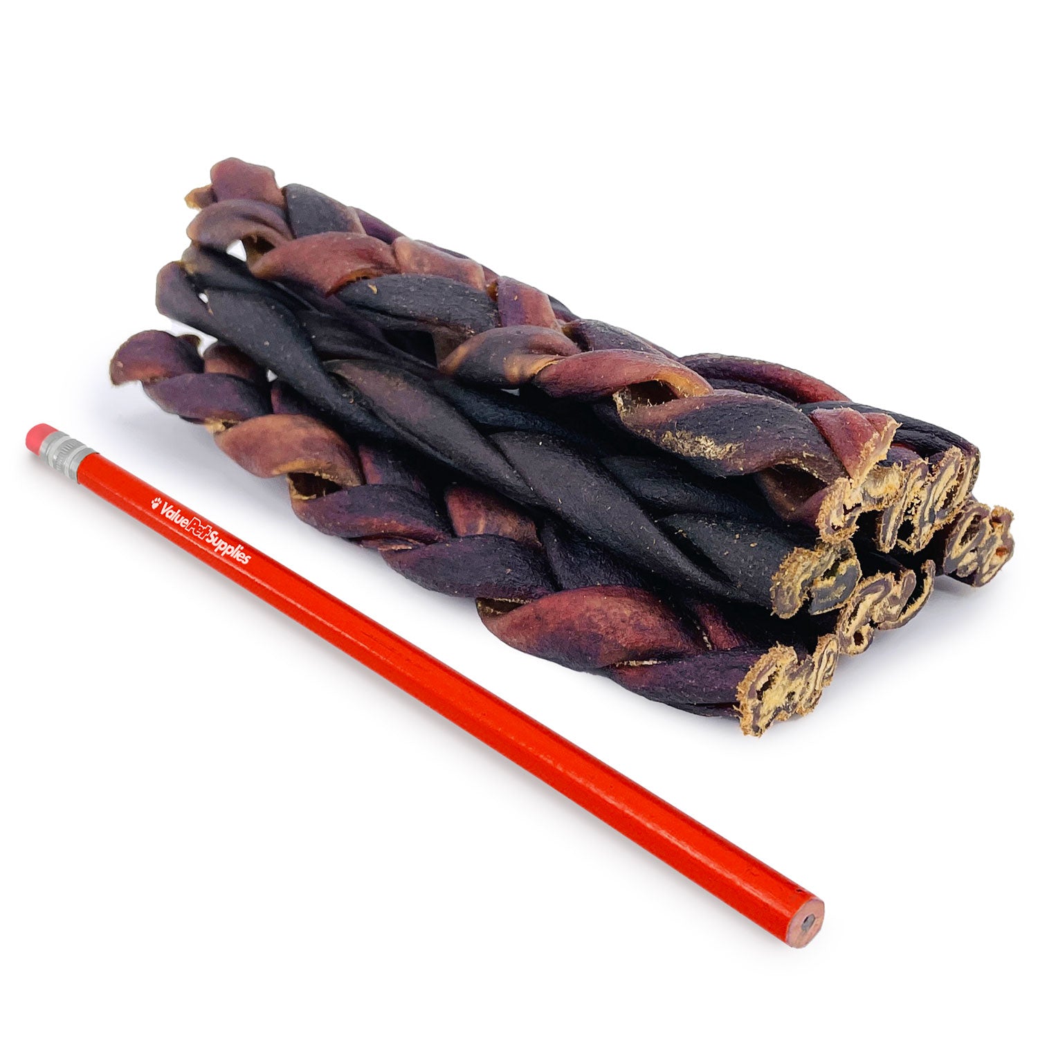 ValueBull USA Collagen Braided Sticks for Dogs, 6 Inch Thin Chews, Natural Dog Treats, 400 Count WHOLESALE PACK