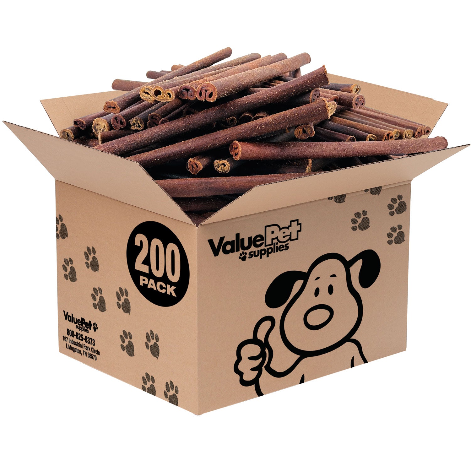 ValueBull Collagen Sticks for Dogs, 12 Inch Thick Chews, Natural Long-Lasting Dog Treats, 200 Count Wholesale Pack - Thick - 200 Sticks