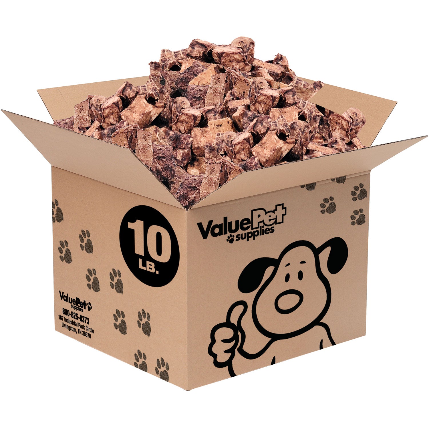 ValueBull Premium Lamb Lung Cubes, 10 Pounds Bulk Pack - Cubes - 10 Pound