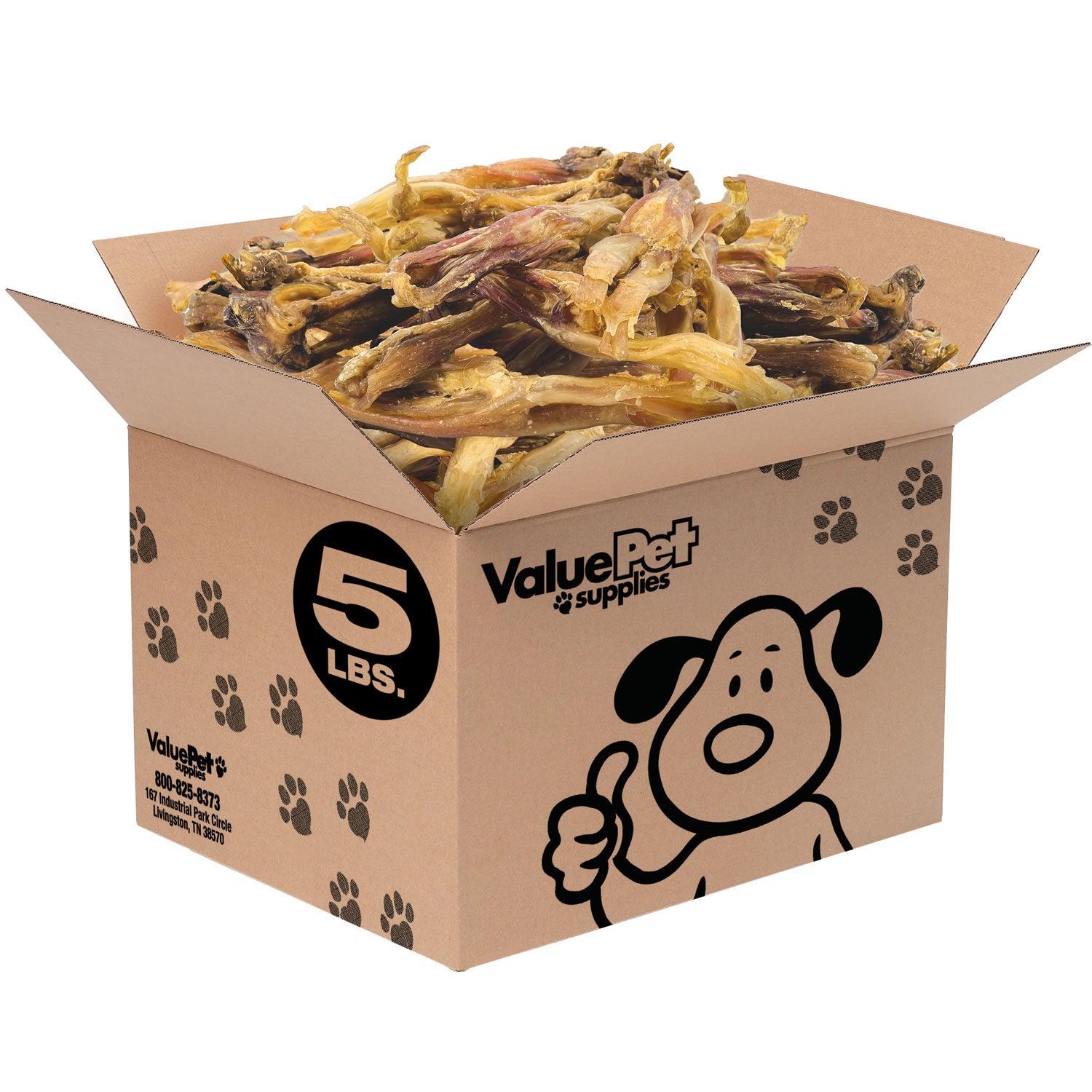 ValueBull Beef Tendons For Dogs, Varied Shapes, 5 Pounds Bulk Pack - Varied - 5 Pound
