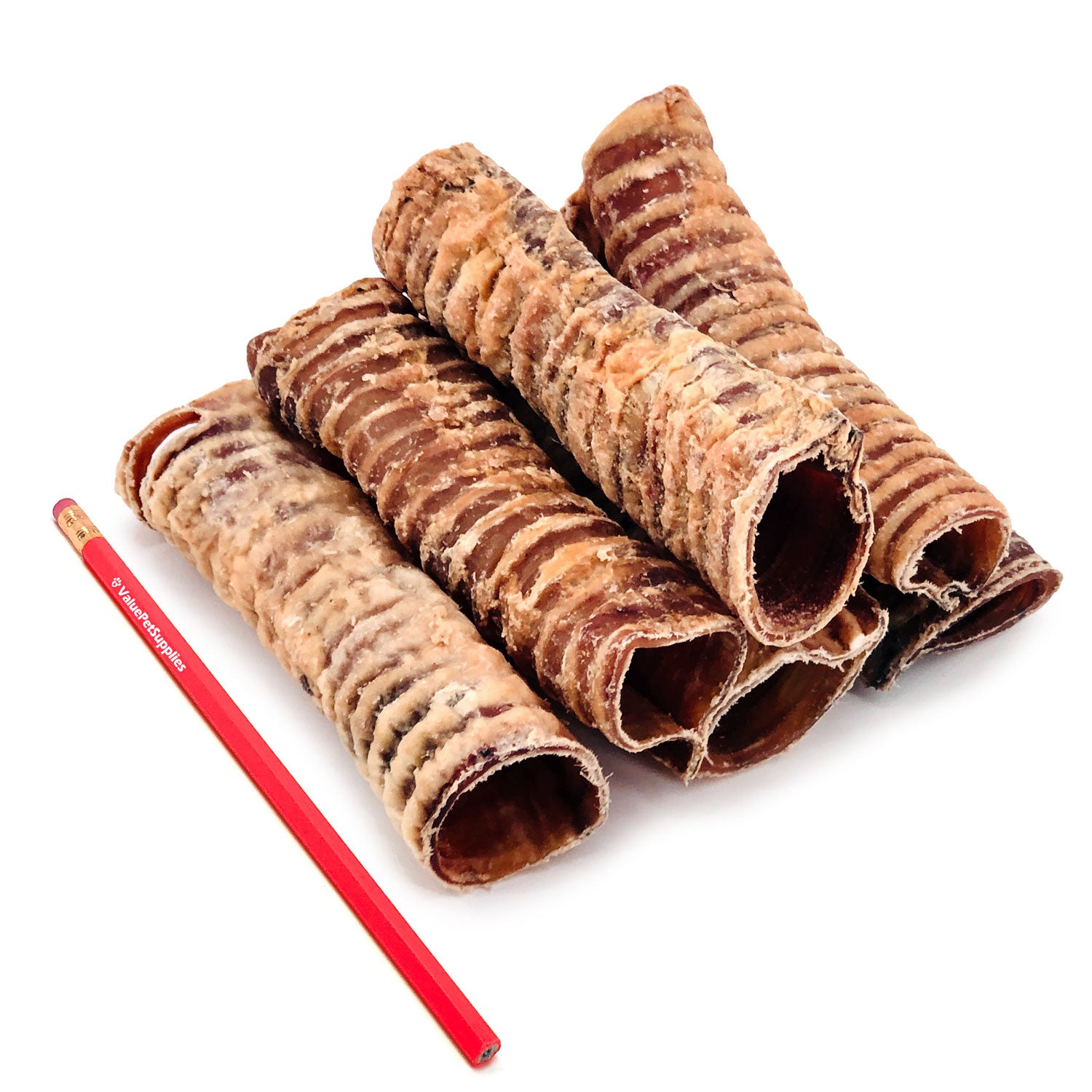 ValueBull Beef Trachea, Premium 5-6 Inch, 200 Count Bulk Pack - Beef - 200 Tubes