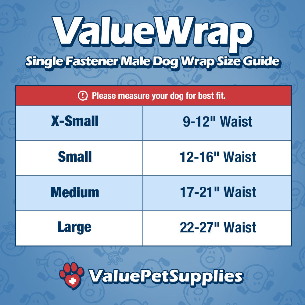 ValueWrap Male Wraps, Disposable Dog Diapers, Large, Lavender, 72 Count - 72 Count