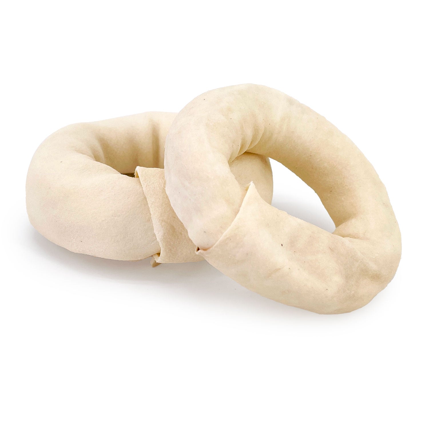 ValueBull USA Beef Rawhide Donut Rings, Premium Thick Cut, 100 Count Bulk Pack - Donut - 100 Rings