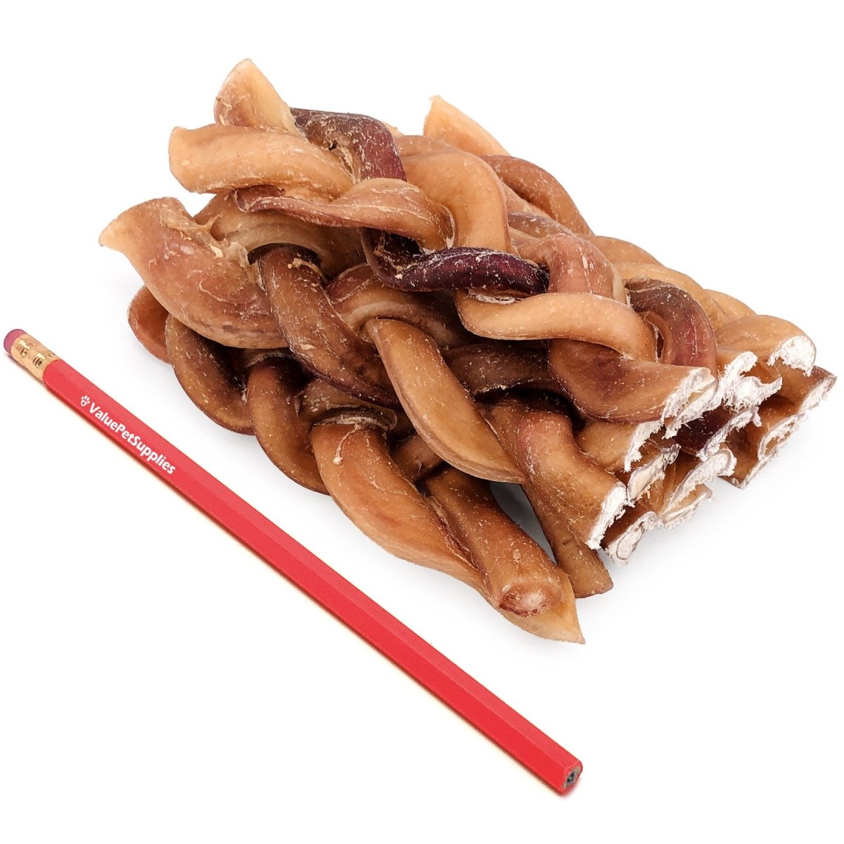 ValueBull Braided Bully Sticks for Large Dogs, Thick 6 Inch, 50 Count Bulk Pack - Thick - 50 Braids