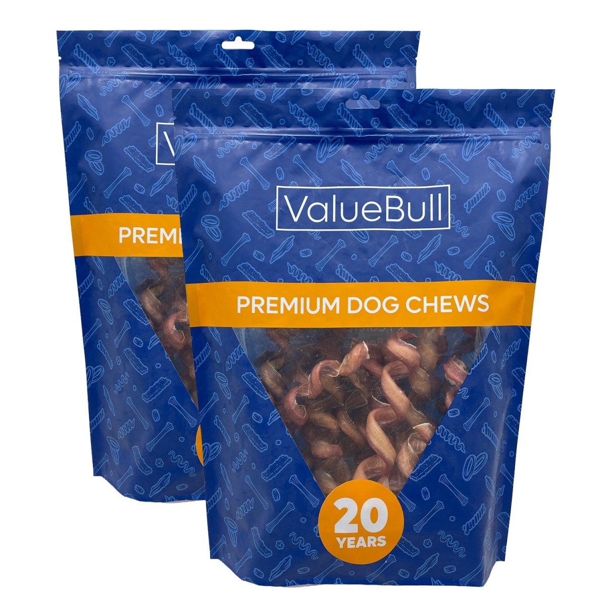 ValueBull Curly Bully Sticks, 6-9 Inch, 50 Count - Spirals - 50 Sticks