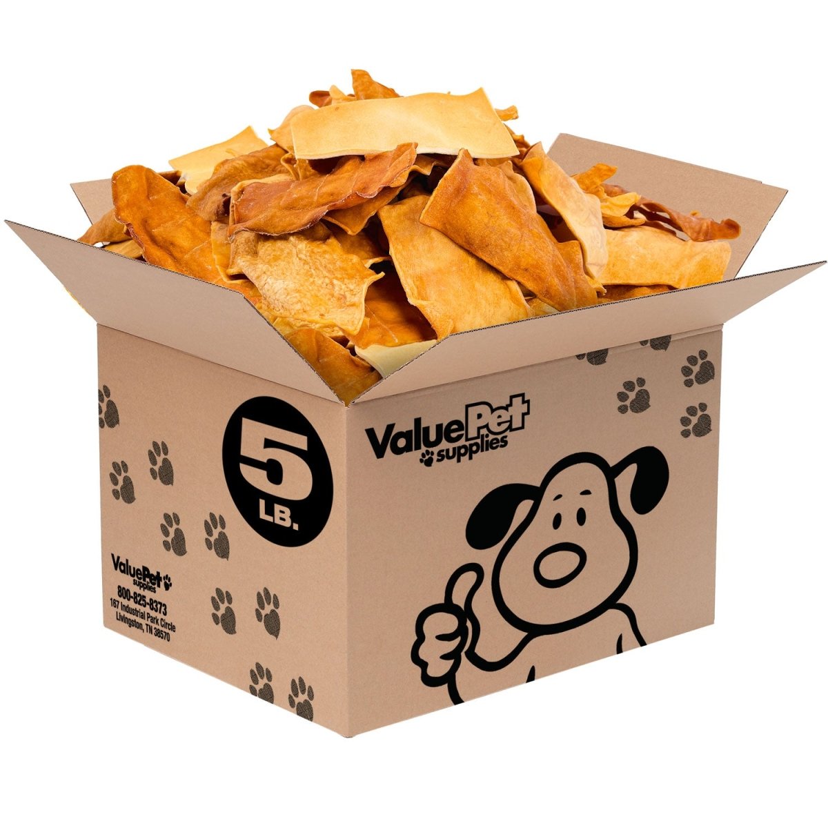 ValueBull USA Collagen Chips Dog Chews, Natural Long-Lasting Chicken Infused Dog Treats, 5 Pound Bulk Pack - Chicken - 5 Pound