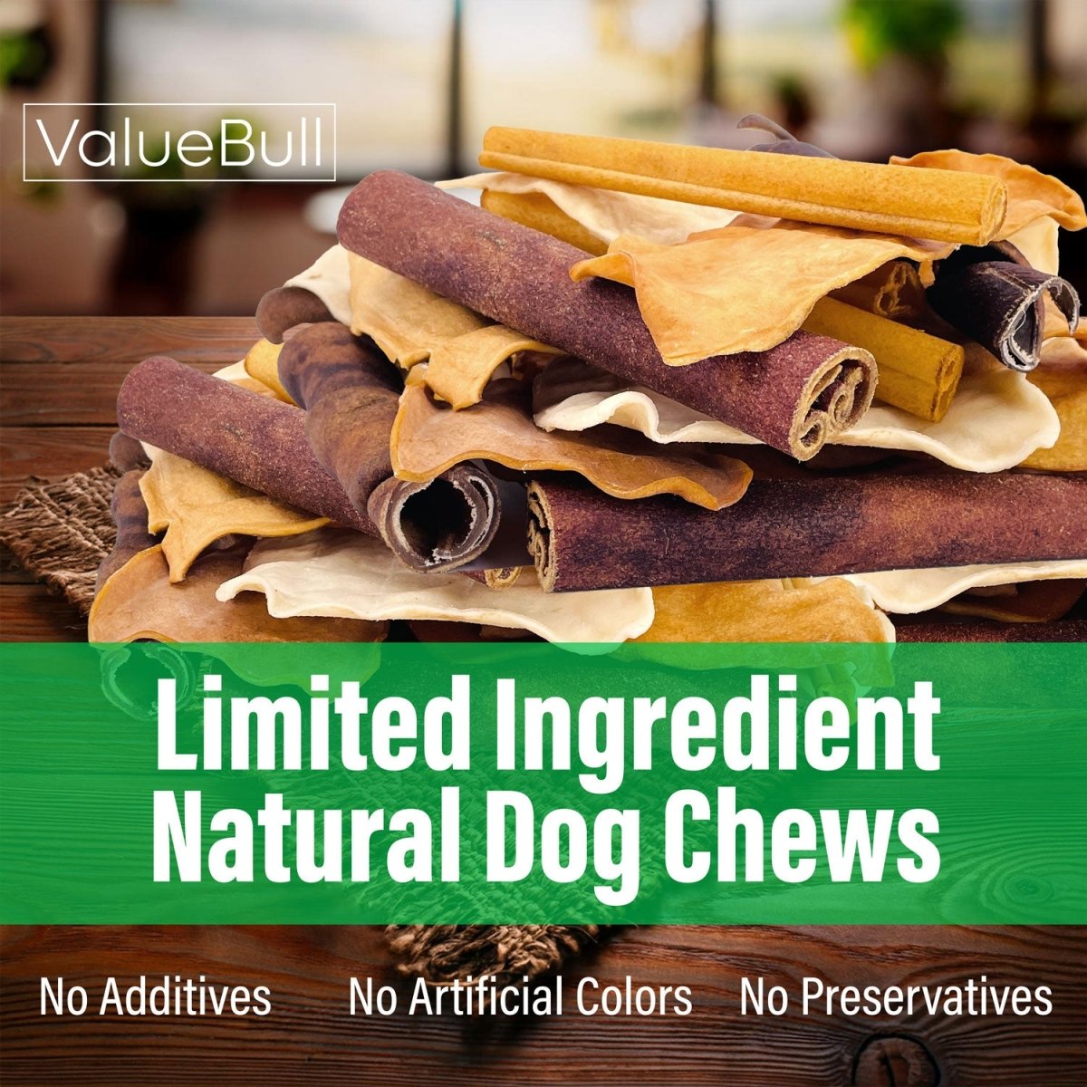 ValueBull USA Collagen Dog Chews, Fun Shapes Variety Mix, Natural Long-Lasting Dog Treats, 5 Pound Bulk Pack - Varied - 5 Pound