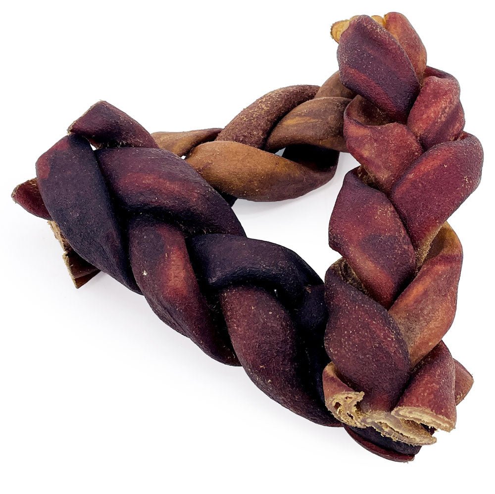ValueBull USA Collagen Braid Beef Large Dog Chews, Jumbo 6 Inch 25 Count Bulk Pack - Jumbo - 25 Braids