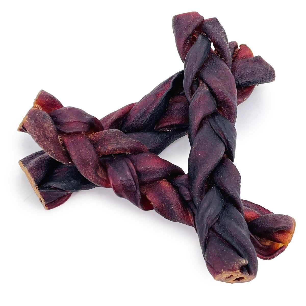 ValueBull USA Collagen Braid Beef Large Dog Chews, Thick 6 Inch 50 Count - Thick - 50 Braids