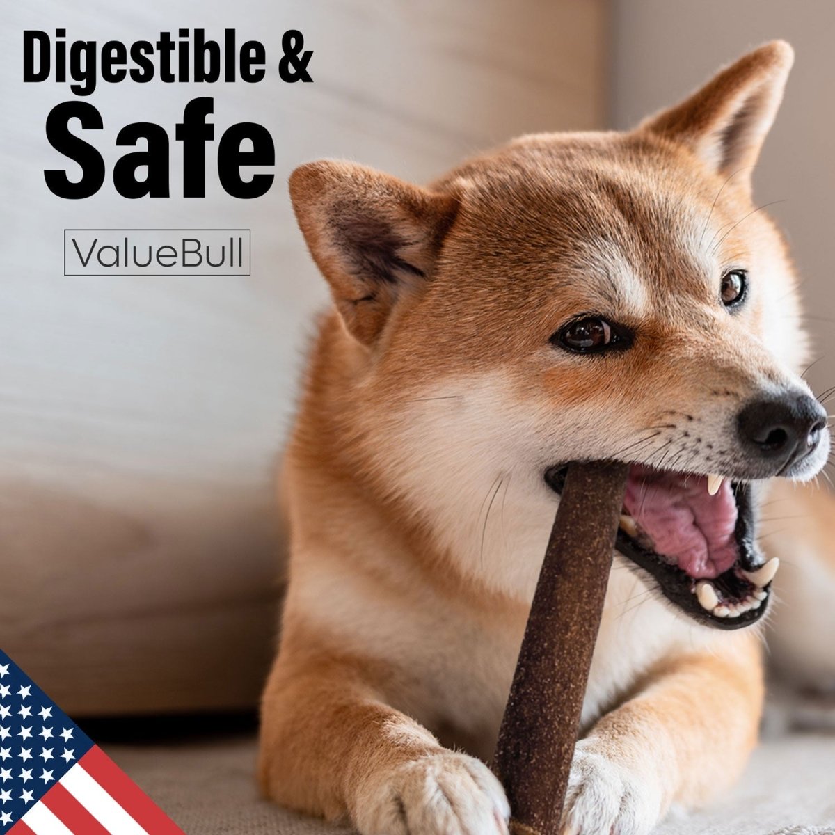 ValueBull USA Collagen Sticks for Dogs, 6 Inch Thick Chews, Natural Long-Lasting Dog Treats, 100 Count Bulk Pack - Thick - 100 Sticks