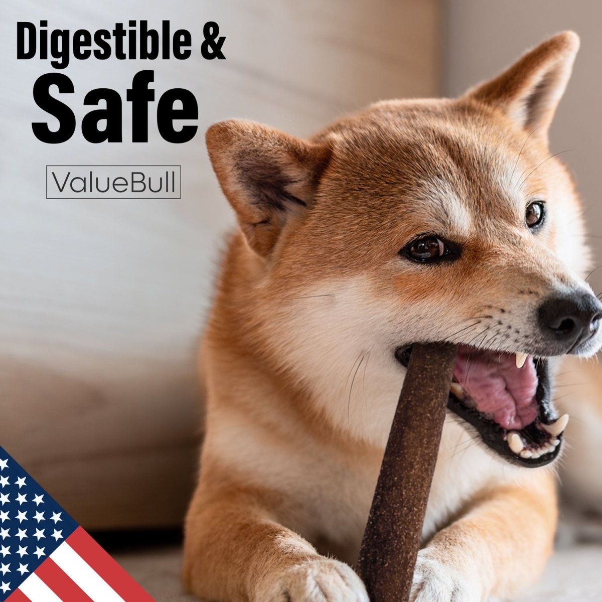 ValueBull USA Collagen Sticks for Dogs, 12 Inch Medium Chews, Natural Long-Lasting Dog Treats, 100 Count Bulk Pack - Valuepetsupplies