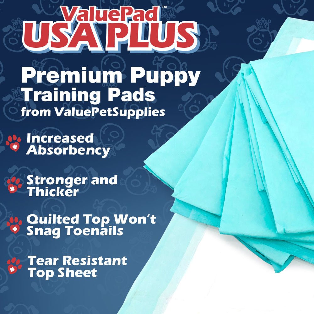 ValuePad USA Plus Puppy Pads, Extra Large 28x36 Inch, 400 Count Wholesale Pack - Valuepetsupplies