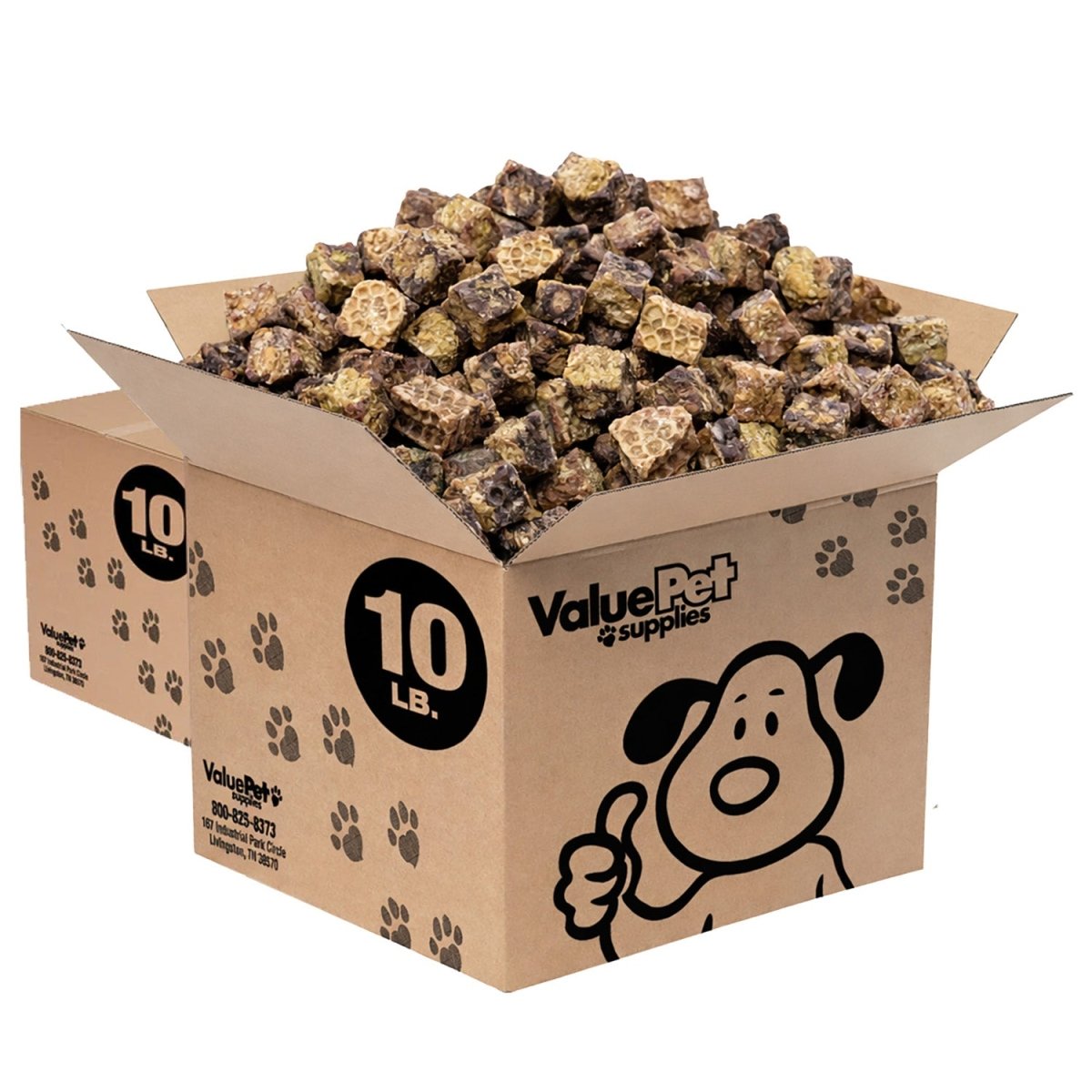 ValueBull Premium Beef Lung Cubes, 20 Pounds Bulk Pack - 20 Pound