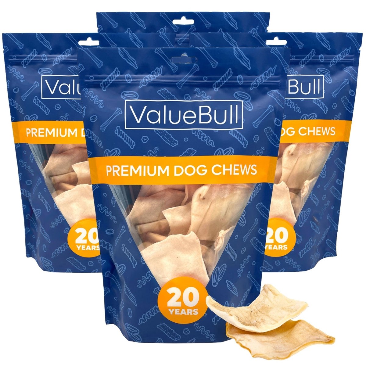 ValueBull USA Beef Rawhide Chips for Dogs, 4 Pound - Natural - 4 Pound