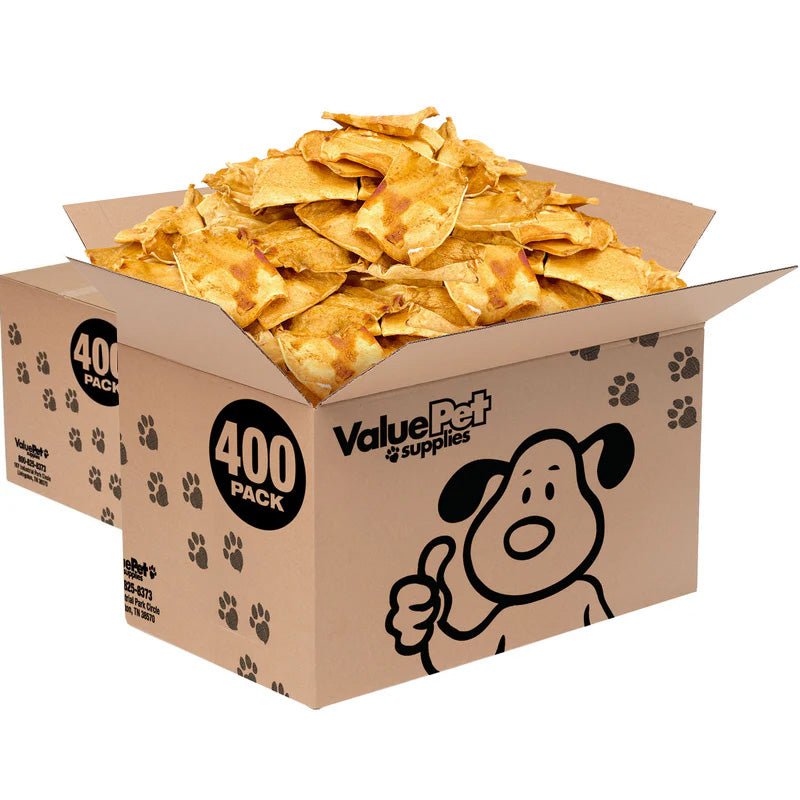 ValueBull USA Rawhide Chips, Chicken Infused, 800 Count Wholesale Pack - Valuepetsupplies