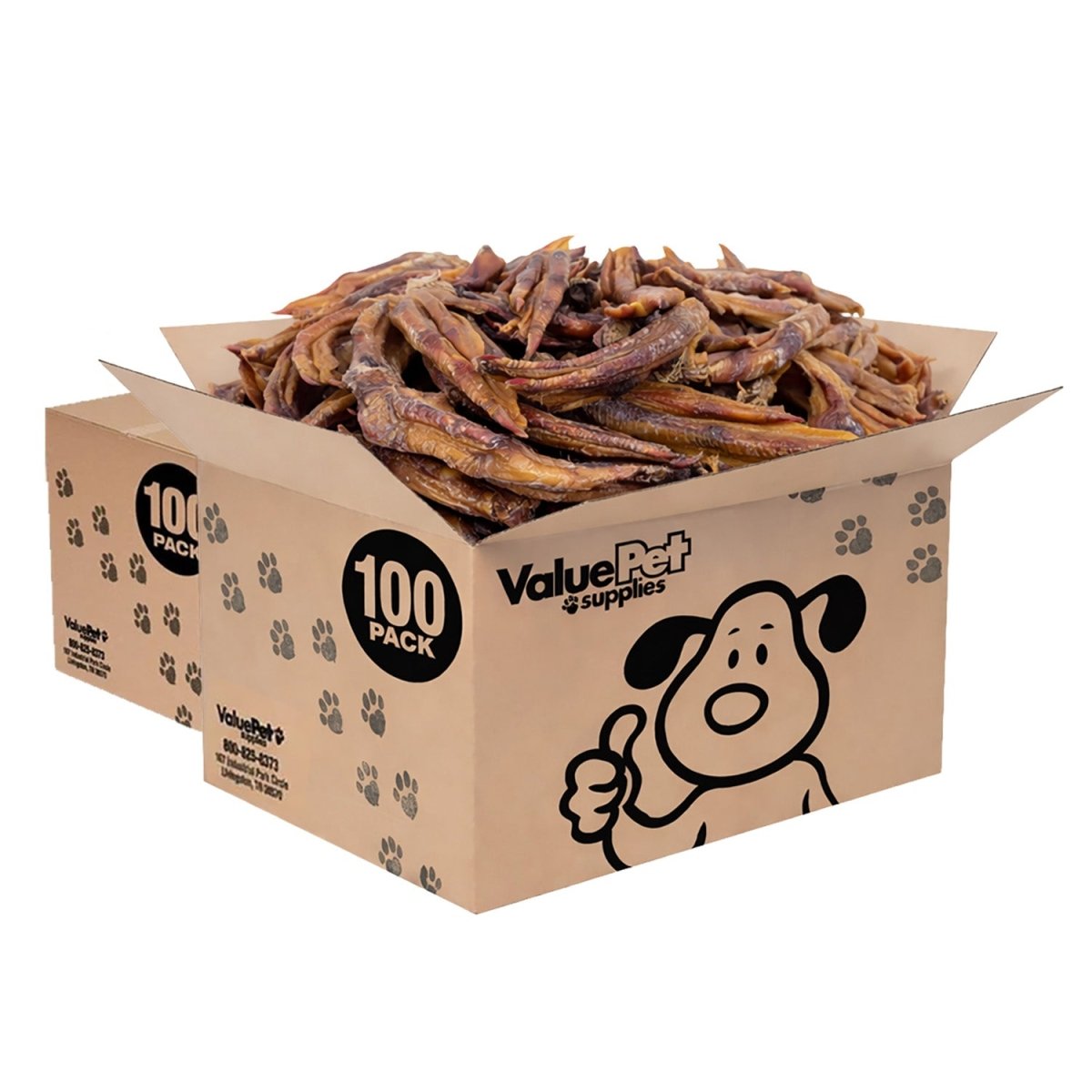 ValueBull Duck Feet for Dogs, 200 Count Bulk Pack - Valuepetsupplies
