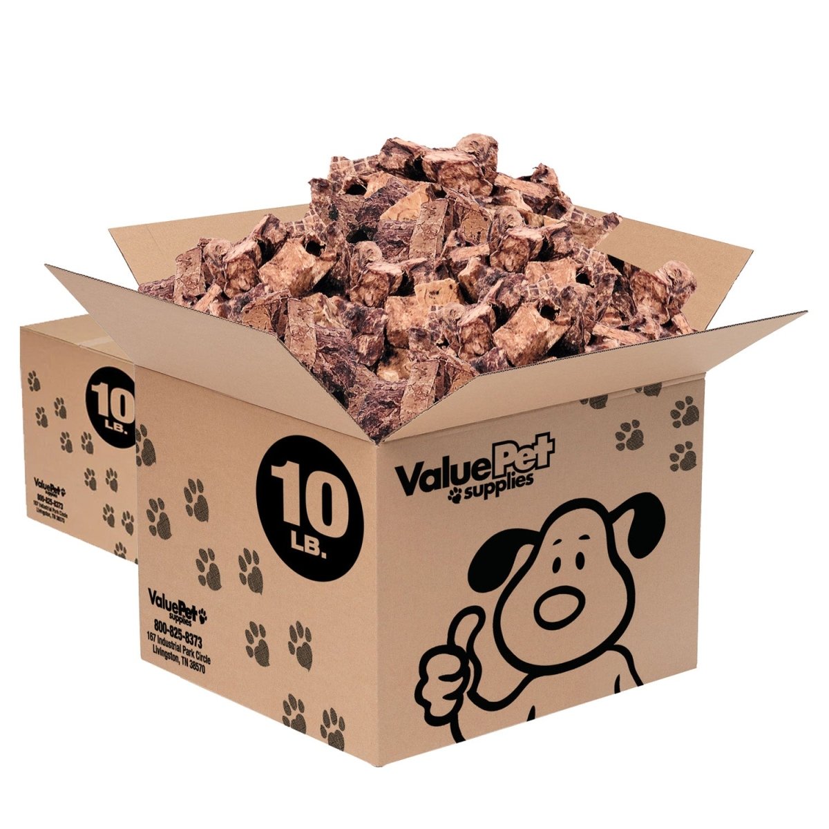 ValueBull Lamb Lung Cubes for Dogs, Premium, 20 Pounds Bulk Pack - Cubes - 20 Pound