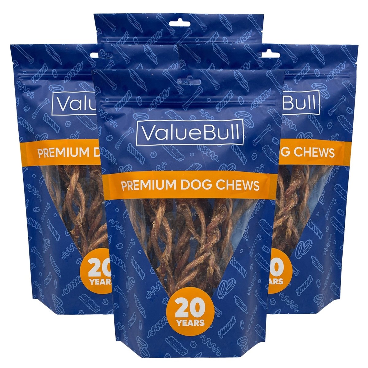 ValueBull Pizzle Twist Dog Chews, Premium Lamb, 80 Count - Lamb - 80 Pizzles