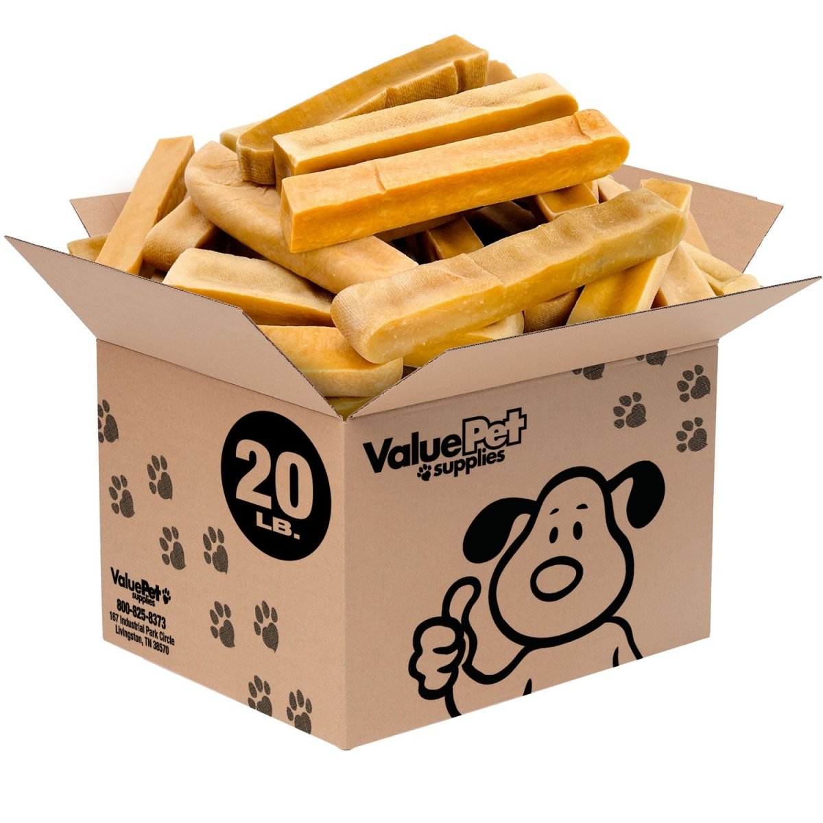 ValueBull Himalayan Yak Cheese Dog Chews, Extra Extra Large, 20 lb Bulk Pack - Valuepetsupplies