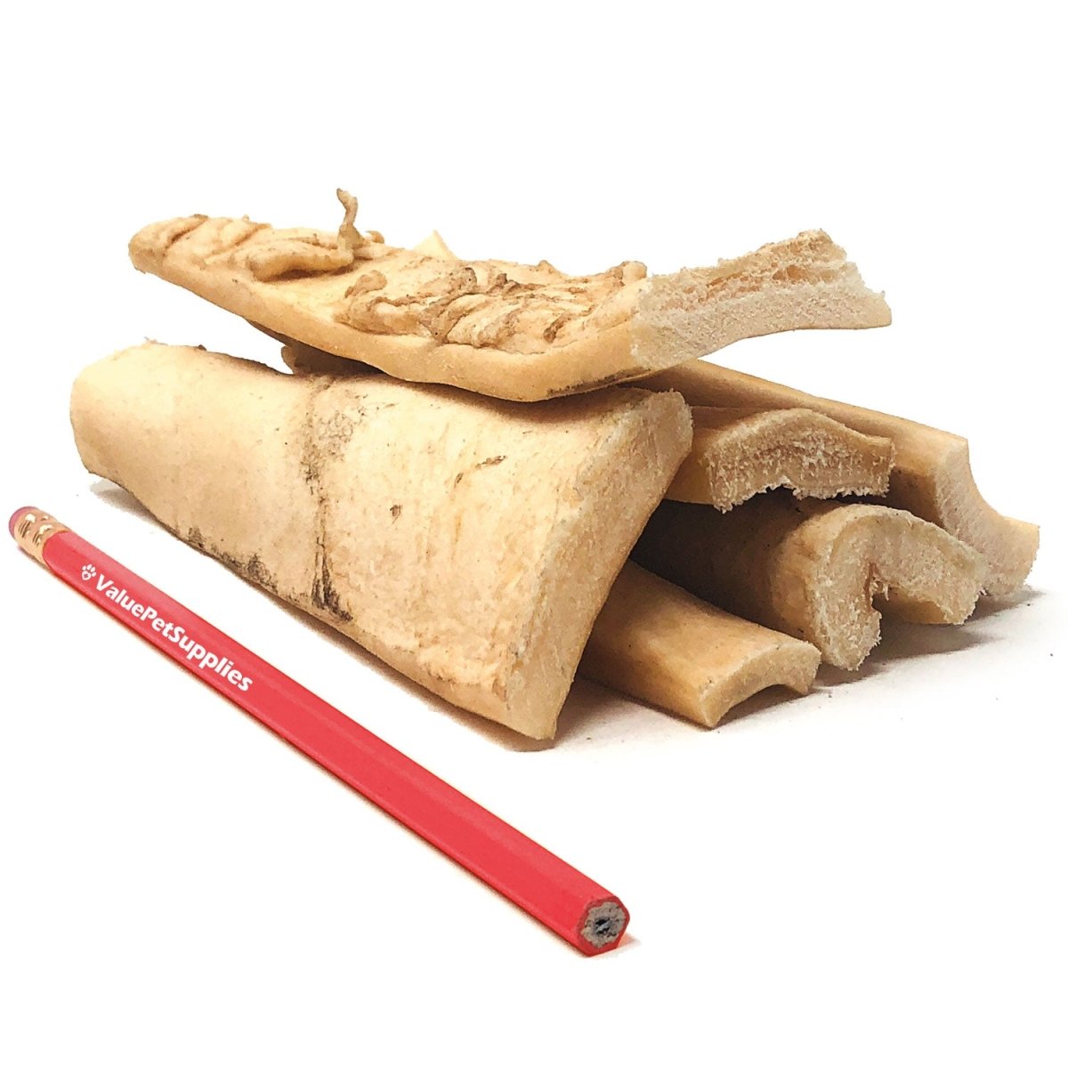 ValueBull Beef Cheek Slices, Long Lasting Dog Chews, Thick 4-6 Inch, 480 Count Bulk Pack - Cheek - 480 Slices