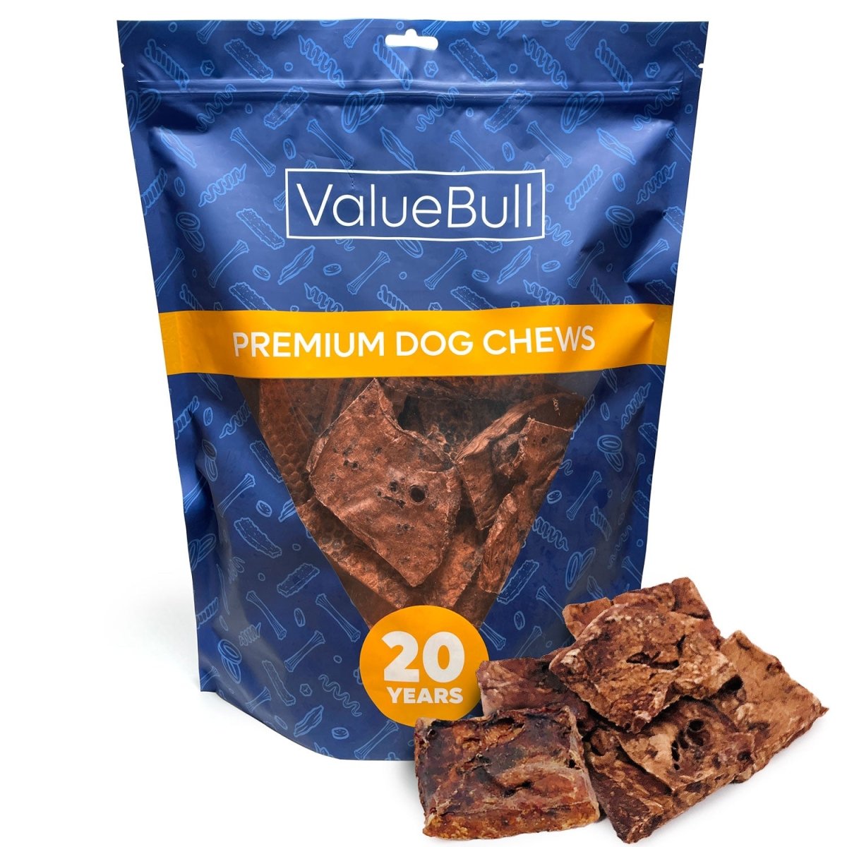 ValueBull Lamb Lung Wafers for Dogs, Premium 2 Pound - Valuepetsupplies