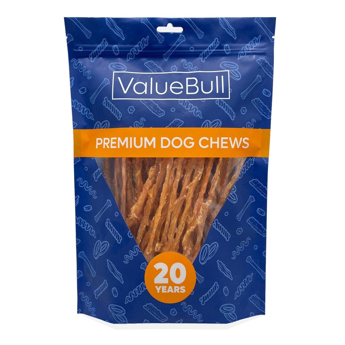 ValueBull USA Turkey Tendons Dog Treats, 10 Pounds, Wholesale Pack - Tendons - 10 Pound