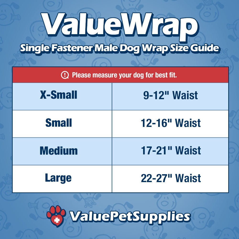 ValueWrap Male Wraps, Disposable Dog Diapers, Large, Lavender, 48 Count - 48 Count